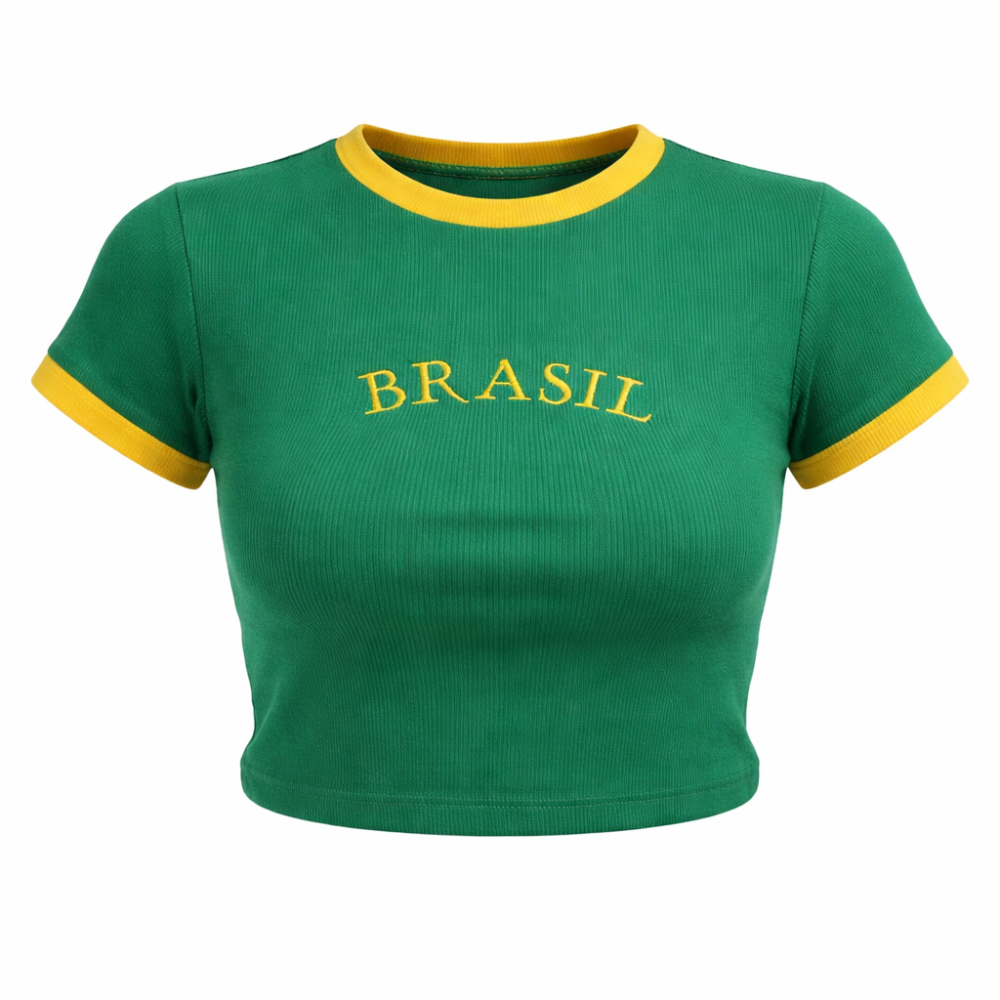 Baby Look Brasil Verde | Copa 2026/2027 - Feminino