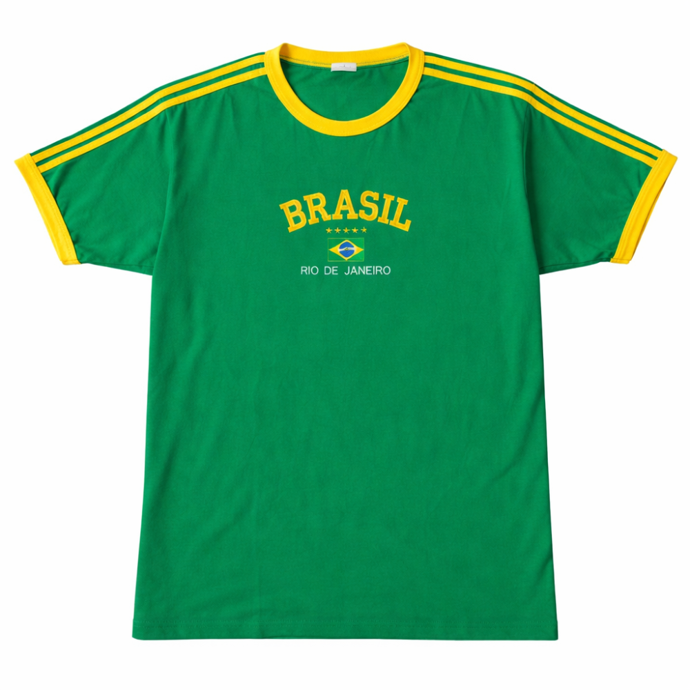 Camiseta Retrô Brasil Rio de Janeiro Verde | Copa 2026/2027 - Feminino