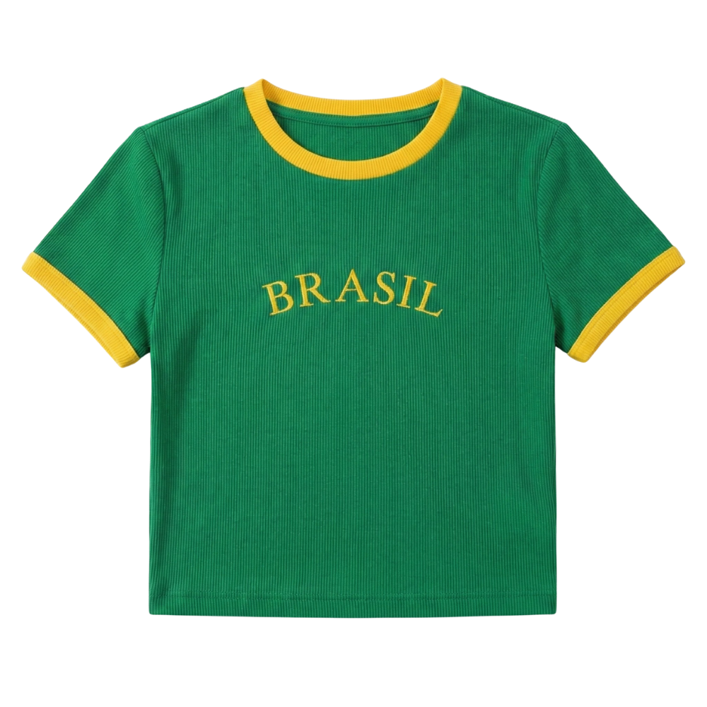 Baby Look Brasil Verde | Copa 2026/2027 - Feminino