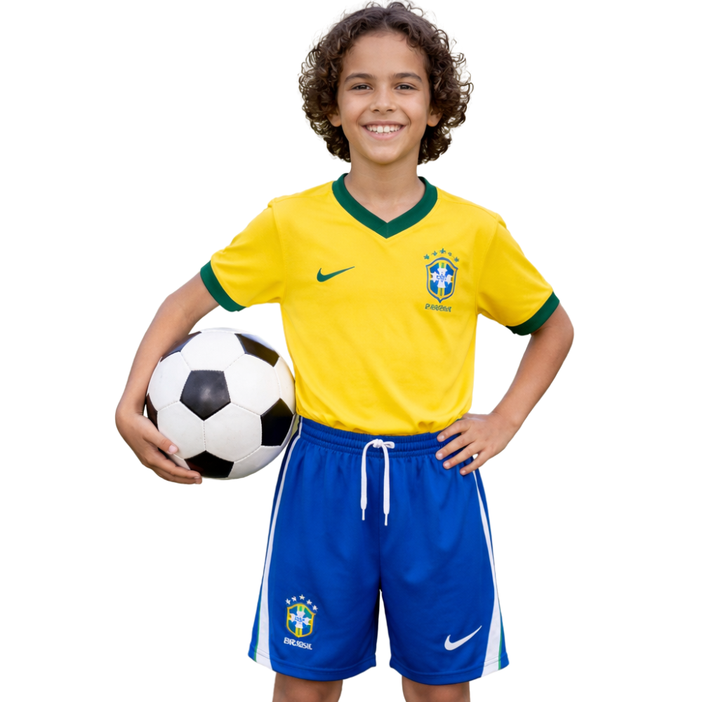 Camisa Infantil da Seleção Brasileira Oficial | Copa 2026/2027