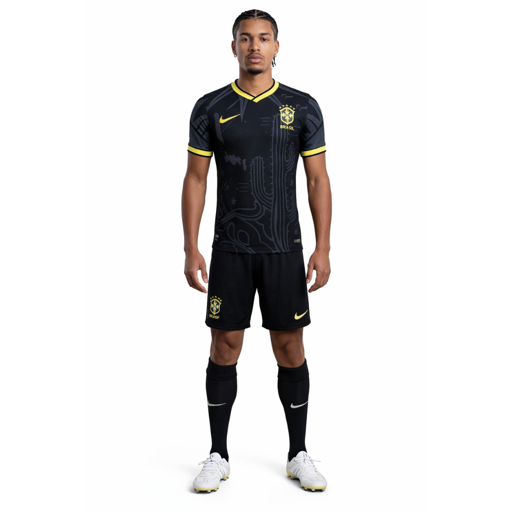 Camisa da Seleção Brasileira Preta | Copa 2024/2025 - Masculina