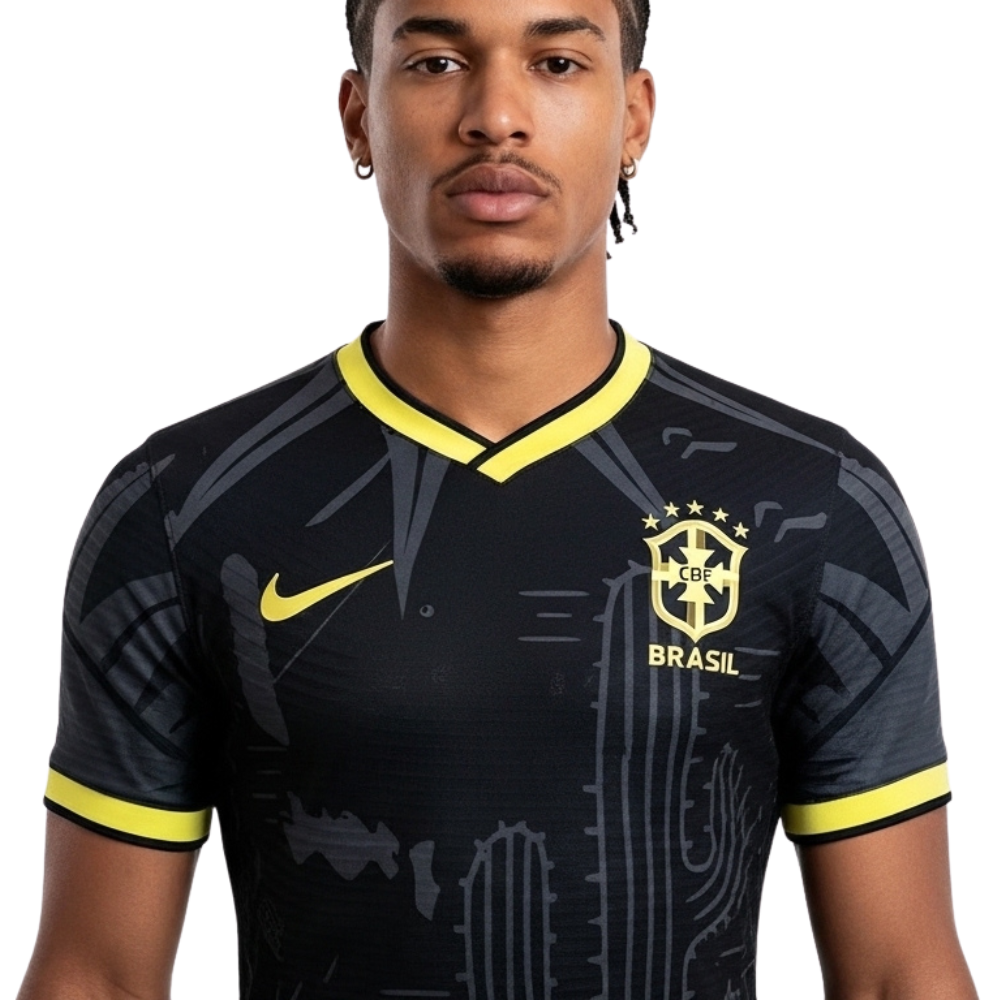 Camisa da Seleção Brasileira Preta | Copa 2024/2025 - Masculina
