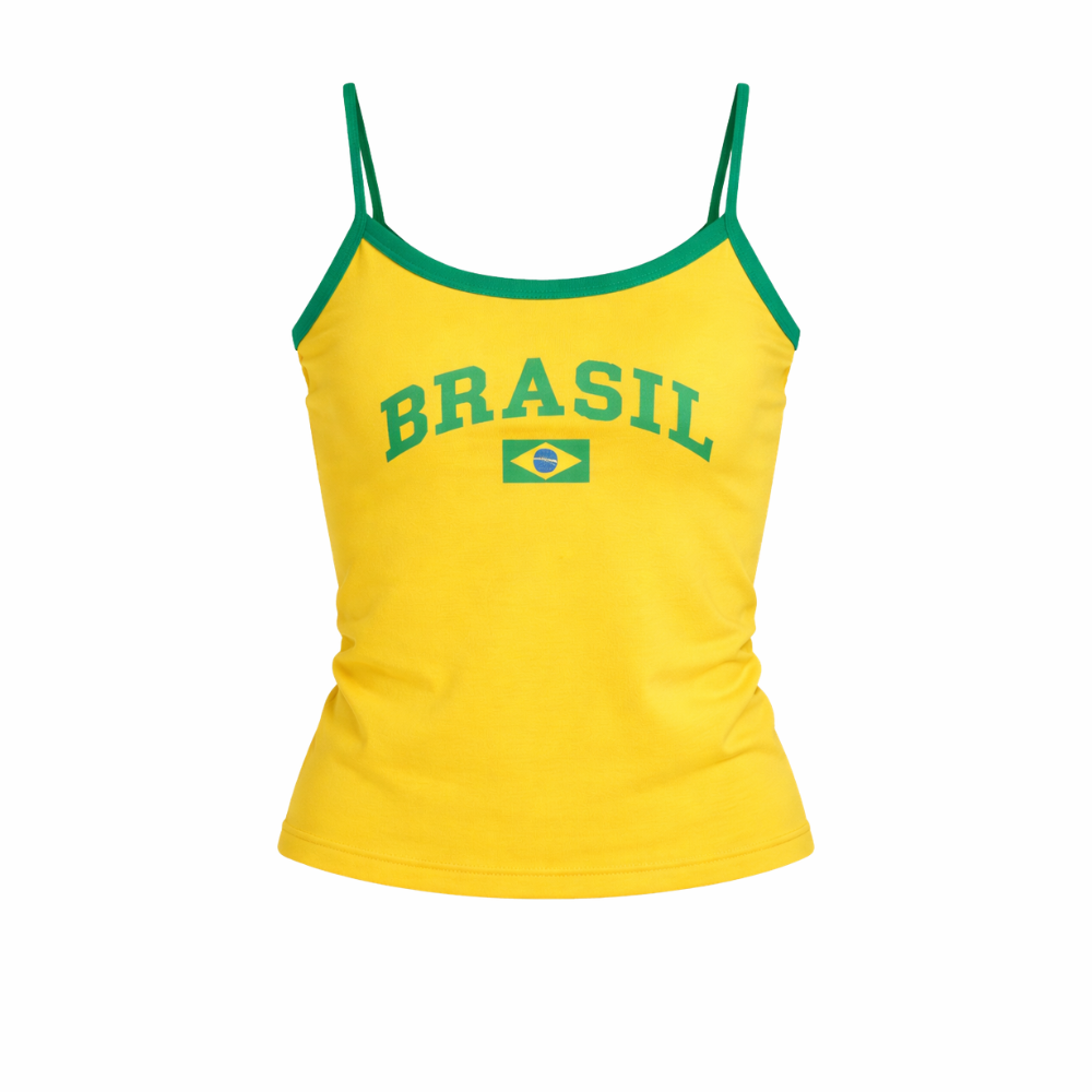 Top Regata Brasil Amarela | Copa 2026/2027 - Feminino