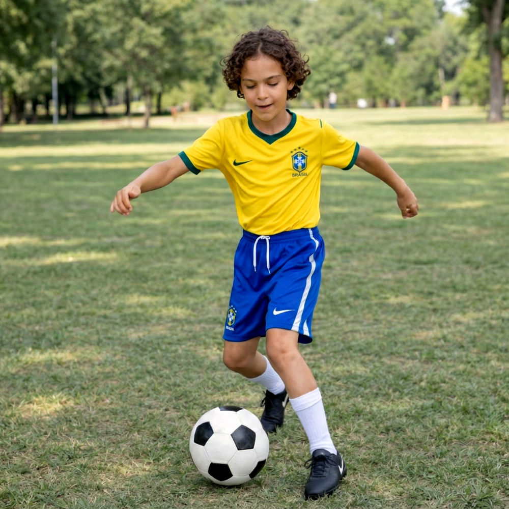 Camisa Infantil da Seleção Brasileira Oficial | Copa 2026/2027