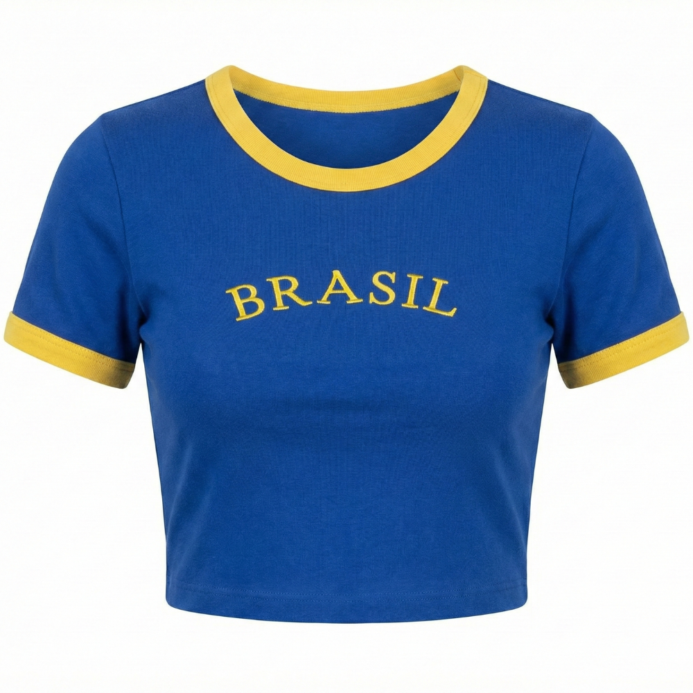 Baby Look Brasil Azul | Copa 2026/2027 - Feminino