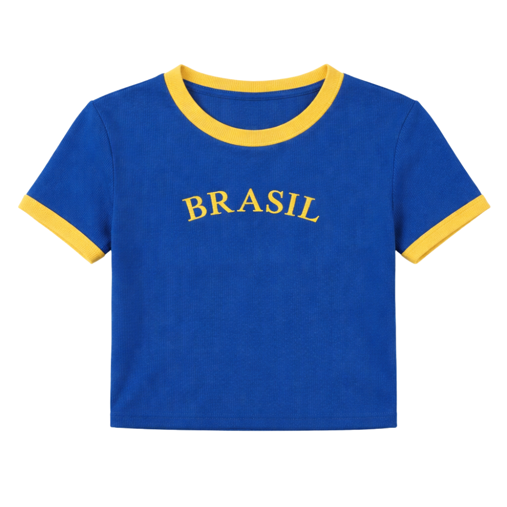 Baby Look Brasil Azul | Copa 2026/2027 - Feminino